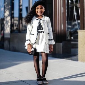 Girls tweed skirt co-ord matching set